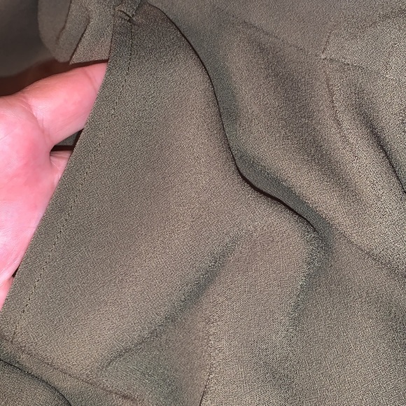 Madewell woman’s plus Sz 2X olive color cropped wide leg pants with pockets - Picture 11 of 11